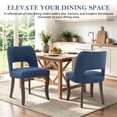 thumbnail image 2 of LEGAHOME Blue Upholstered Dining Chairs Set of 2, Modern Farmhouse Dining Room Chairs with Curved Backrest, Copper Nail Detailing and Solid Wood Legs for Kitchen, Dining Room, 2 of 8