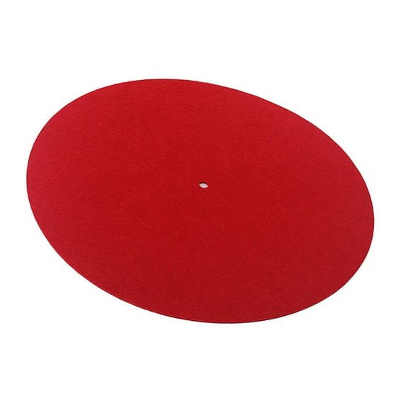 GOOHOCHY Felt Turntable Platter Mat Red 1Pack For Record Players