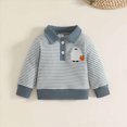 thumbnail image 4 of ZIXKCGDSE Boys Halloween Outfits Pumpkin Embroidery Button Long Sleeved Top and Pants Set Size 12-18 Months, 4 of 4