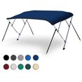 thumbnail image 1 of Naviskin 10 Optional Colors Available 3 Bow 3 Different Sizes Bimini Top Includes Mounting Hardwares,Storage Boot with 1 Inch Aluminum Frame (Navy Blue, 6'L x 46" H x 79"-84" W), 1 of 5
