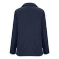 thumbnail image 6 of Otntypg Blazer Jackets for Women Lightweight Open Front Long Sleeve Work Office Casual One Button Formal Notch Lapel Suit Jacket with Pockets Navy#02 XXXL, 6 of 7