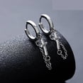 thumbnail image 5 of Cross Hoop Earrings for Women/Men Dangle Chain Cross Earrings with Cubic Zirconia Religious Christian Jewelry, 5 of 10