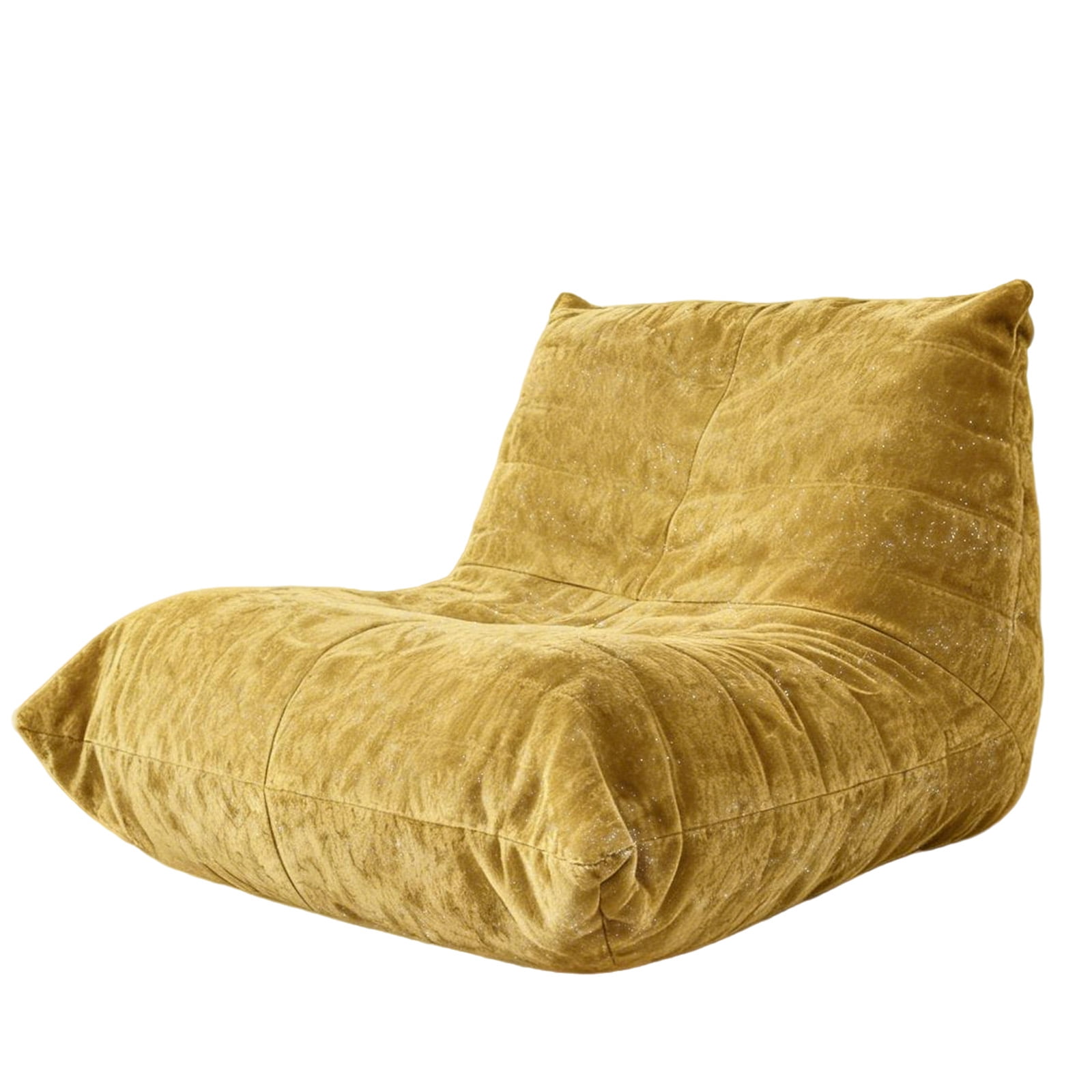 Leumius Bean Bag Chair,L-Shaped Memory Foam Bean Bag Sofa for Adults,Beanbags Lazy Sofa for Bedroom, Living Room, Office and Home,Yellow