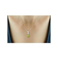thumbnail image 4 of JewelersClub 3/4 Carat T.G.W. Peridot And White Diamond Accent Sterling Silver Pendant, 18", 4 of 4