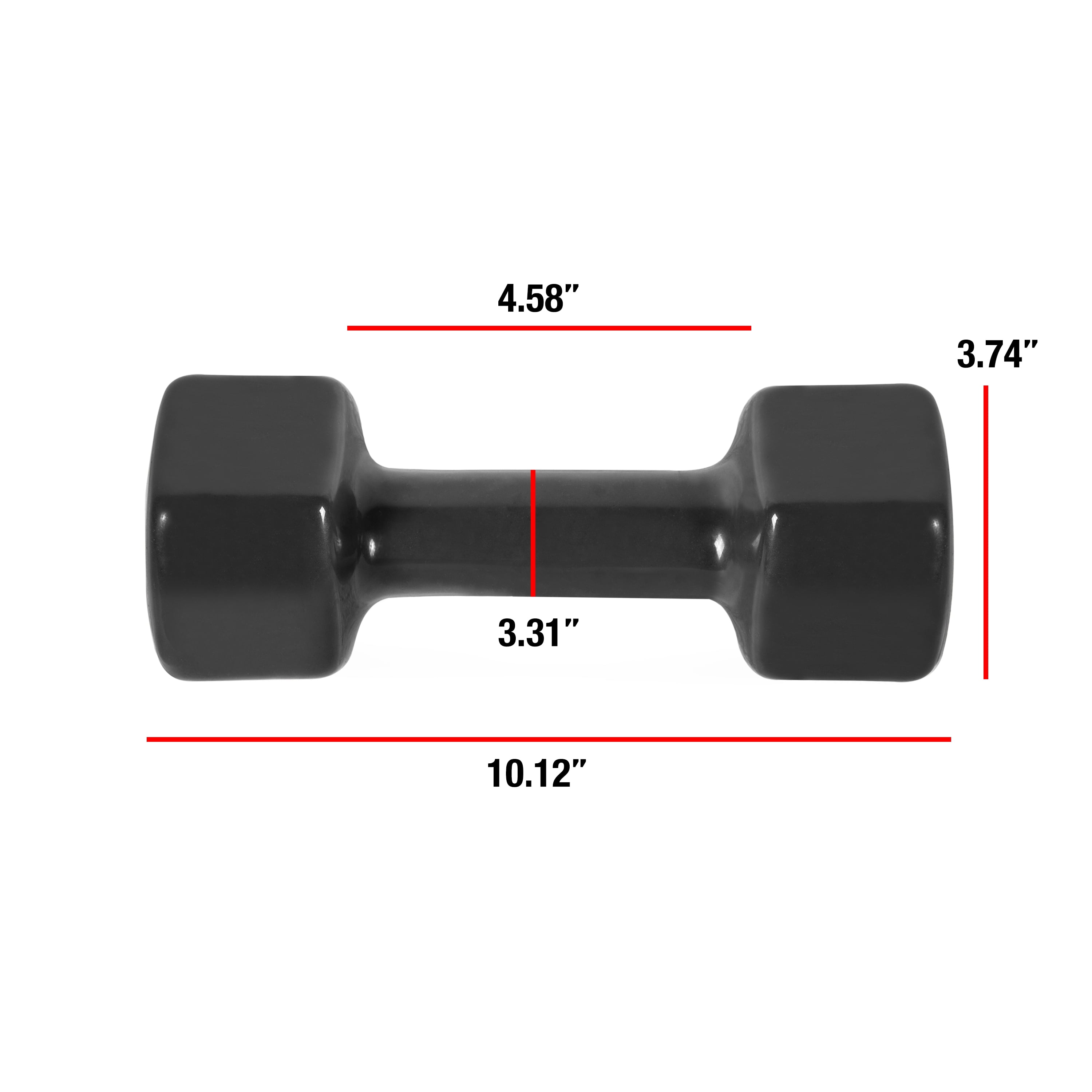 CAP Barbell, 12lb Vinyl-Coated Dumbbell, Single