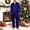 Dark Blue, variant on Men Pajama Set Men Satin Pajamas Long Sleeve Sleepwear Button Down Loungewear 2 Pcs Pj Set