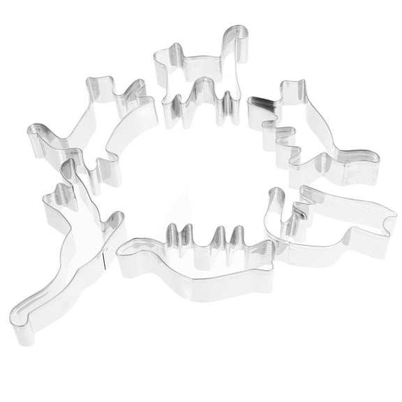 6Pcs Cookie Cutters Stainless Steel Cute Cat Shape Biscuits Cutters Baking Tools for Biscuit Pastry