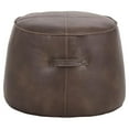 thumbnail image 1 of Sunpan Mitchell Pouf en Simili Cuir 21.5" Moderne en Havane Marron Foncé, 1 of 4