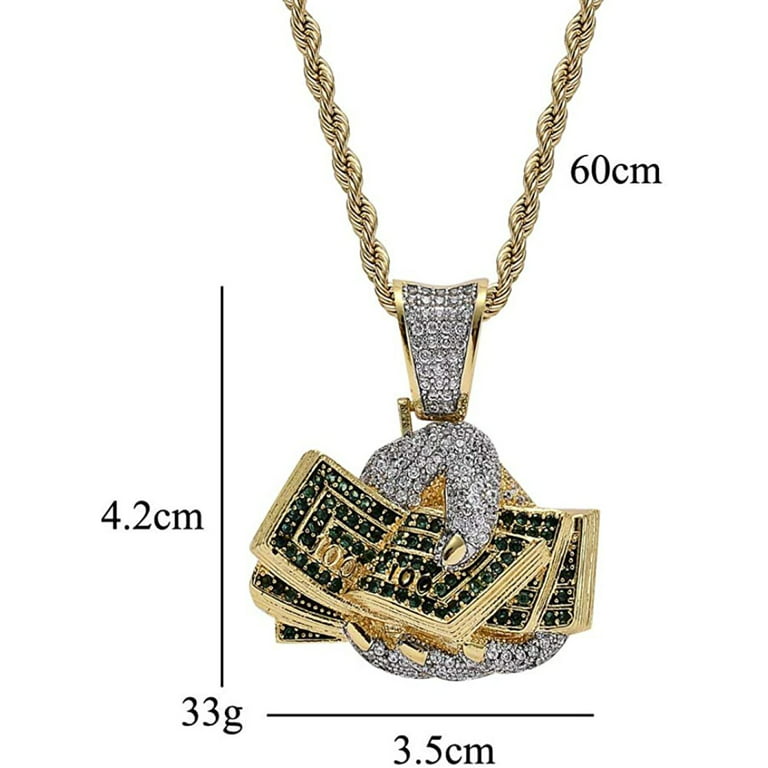NBA Youngboy 18k Gold/white Gold CZ Diamond Hiphop Iced Pendant