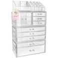 thumbnail image 2 of Sorbus Large Clear Makeup Organizer: 4-Piece Storage Set for Vanity, Bathroom, Dresser, 2 of 9