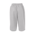 thumbnail image 3 of Women's 2026 Summer Cotton Linen Capris Elastic Drawstring High Waist Loose Casual Cropped Beach Pants Light Gray XL, 3 of 7