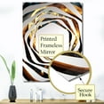 thumbnail image 3 of Designart "Spiral in Bright Gold and Black II" Abstract Spirals Oversized Wall Mirror - Modern Abstract Bathroom Decorative Wall Mirror - Multiple Color Options, 3 of 6