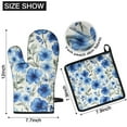 thumbnail image 6 of Pioneer Flower Kitchen Oven Mitt and Pot Holder Sets 2 Pcs for Baking, Cooking and Grilling, Heat Resistant Up To 392 °F, 6 of 7