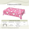 thumbnail image 4 of DouZhe Rectangular Tablecloth, Valentine's Day Pink Hearts Table Cloth for Kitchen Dinning Tabletop, 72" x 54" Waterproof Polyester Table Cover, 4 of 8