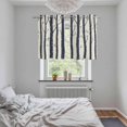 thumbnail image 6 of 2 Panels Kitchen Tier Curtains 39 Inch Length, Farmhouse Trees Grommets Window Treatment Curtain, Country Forest Leaves Plants Silhouette Thermal Curtains Drapes for Living Room/Bathroom, 6 of 9
