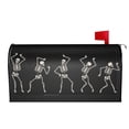 thumbnail image 2 of PHELIKA Dancing Skeleton Halloween Magnetic Mailbox Covers Standard Size 21"H x 18"W, 2 of 8