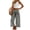 BY26_Gray, variant on Women's Loose Wide Leg Track Pants Drawstring Pockets Elastic Waist Capri Casual Summer Hiking Pants Camel S