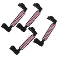 thumbnail image 1 of Mangos de agarre para barra de rodillo para Jeep Wrangler 2024-2025, soporte de mango de nylon rosa, 4 piezas, 1 of 6