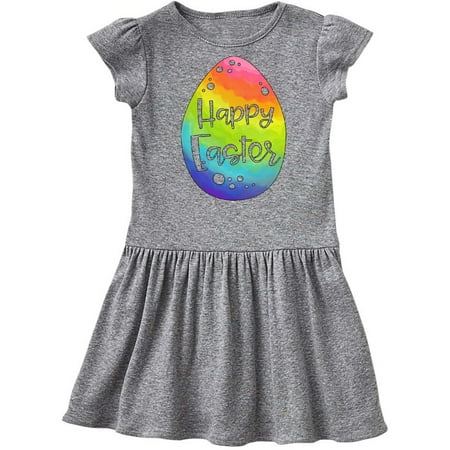 

Inktastic Happy Easter Rainbow Easter Egg Gift Toddler Girl Dress