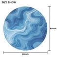 thumbnail image 6 of Blue White Tie Dye Swirl Pattern Round Tablecloth 60"x60",Wrinkle Wipeable Table Cloth for Kitchen Dining Room Picnic Patio Party, 6 of 6