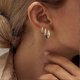 thumbnail image 2 of Women's gold earrings Fashion gold stud earrings Small gold hoop earrings set Everyday ear bone earrings, 2 of 4
