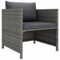 thumbnail image 1 of vidaXL 6 Piece Garden Lounge Set with Cushions Poly Rattan Grey, 1 of 5