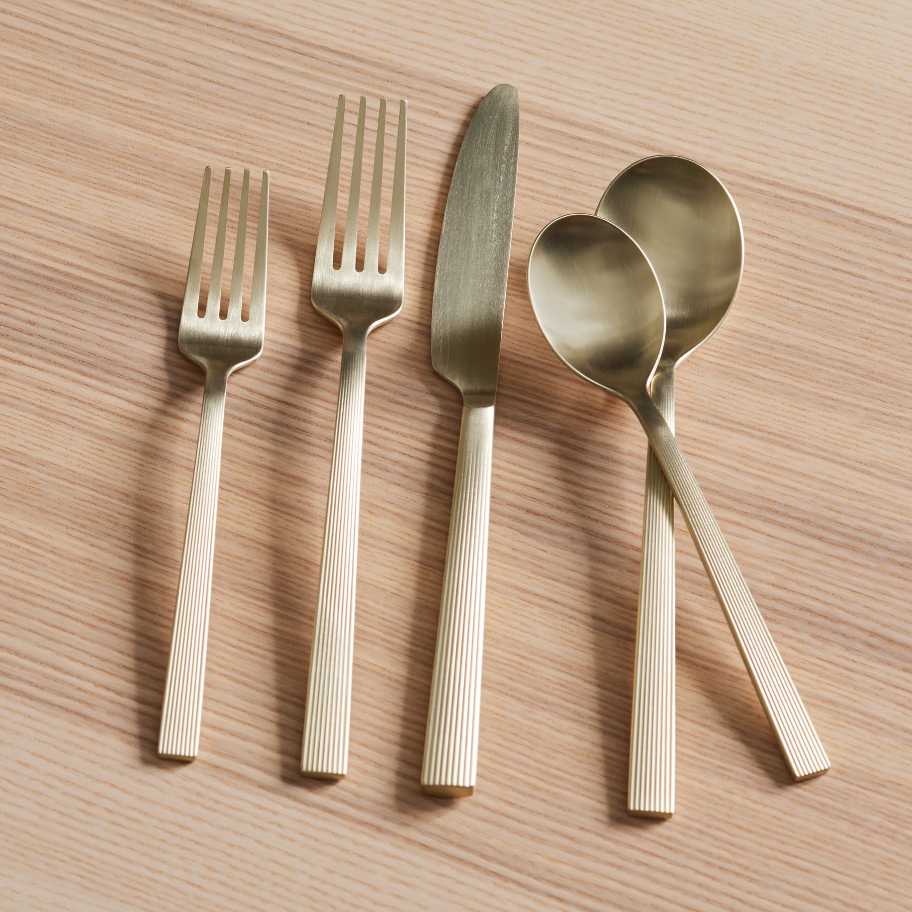 (3 pack) Better Homes & Gardens Stainless Steel Serving Spoon, Gold, Casual