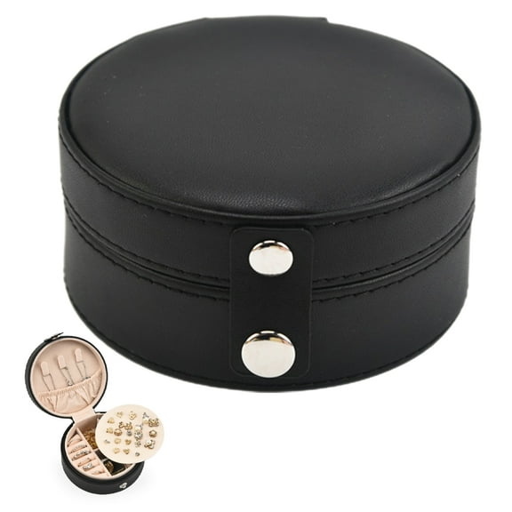 Raindrops  Large Travel Organiser Snap-button Jewelry Box Round Storage