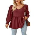 thumbnail image 1 of PENGXIANG Tunique pour Femmes T-Shirts à Manches Longues et Col Rond, 1 of 7