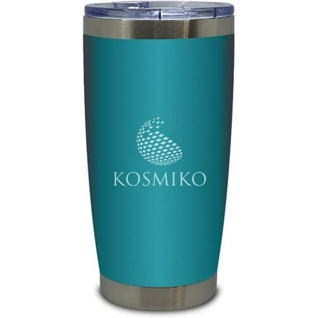 

Kosmiko Travel Coffee Mug – Premium Travel Mug with Lid – Stainless Steel Insulated Coffee Tumbler – Hot and Cold Coffee Travel Mug with Splash-Proof Sliding Lid – Powder Coated Design – 20oz (Blue