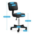 thumbnail image 4 of Ktaxon Adjustable Rolling Stool with Back for Medical Lab, Black, 4 of 8