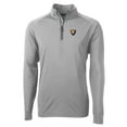 thumbnail image 2 of Men's Cutter & Buck Gray Illinois Fighting Illini Adapt Eco Knit Stretch Recycled Big & Tall Quarter-Zip Pullover Top, 2 of 3