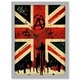 thumbnail image 1 of Anarchy Flag Graffiti Print Union Jack Punk UK Artwork Framed Wall Art Print A4, 1 of 4
