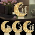thumbnail image 1 of Xihbxyly Luz Nocturna de Ramadán, Diseño de Estrella Led, Lámpara de Mesa de Madera, Divertida de Armar, Decoración para Fiestas, Festival de Eid Mubarak, Material Ecológico, Requiere 2 Pilas Aaa., 1 of 4