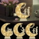 thumbnail image 1 of Fiudx Luz Nocturna de Ramadán, Diseño de Estrella Led, Lámpara de Mesa de Madera, Divertida de Armar, Decoración para Fiestas, Festival de Eid Mubarak, Material Ecológico, Requiere 2 Pilas Aaa., 1 of 4