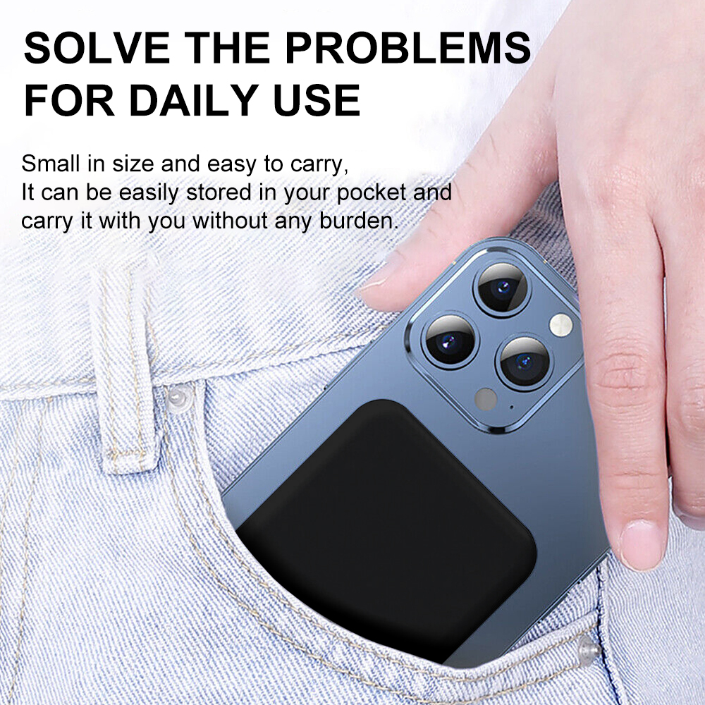 Hendoct 5000mAh Magnetic Wireless Portable Charger Power Bank Compatible with iPhone 15/14/13/12 Series, Black