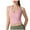 Pink, variant on Womens Halter Crop Tank Tops Sports Bra Scoop Neck Sleeveless Tees Padded Workout Yoga Tops with Built in Pads (S, Light Blue)