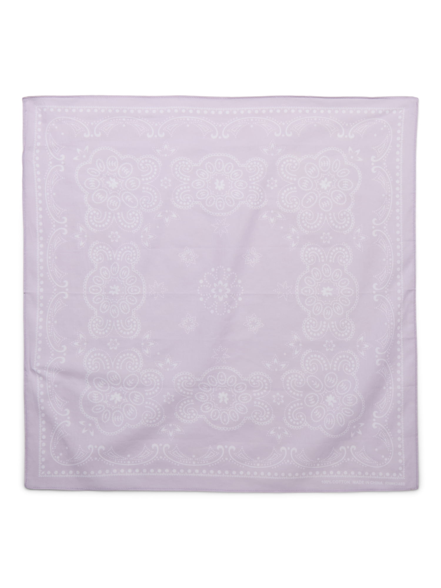 Time and Tru Women's Western Star Bandana, One Size, Lavender Linen