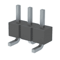 thumbnail image 2 of Pack of 10 TSM103-04-TM-SV-TR Connector Header Surface Mount 3 position 0.100 (2.54mm), 2 of 2