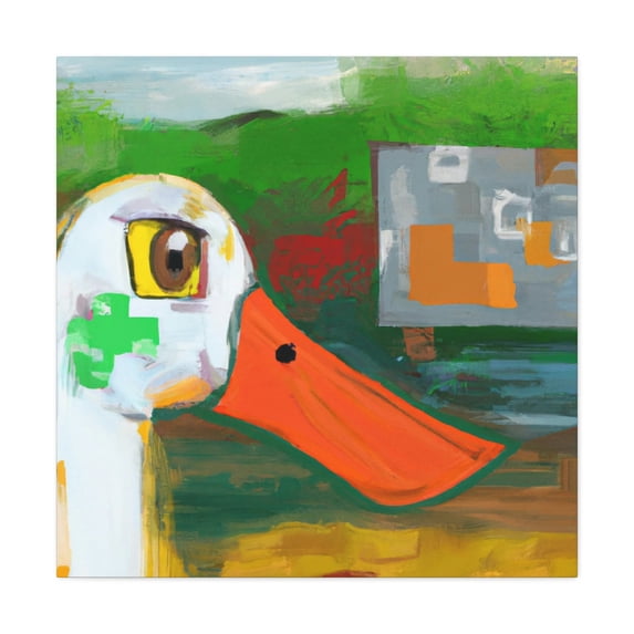 Duck in Monochrome. - Canvas