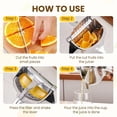 thumbnail image 3 of QenASHaing Fresh Fruit Juice Extractor, Manual Juicer Hand Press, Heavy-Duty Lemon Squeezer & Hand Juicer Squeezer with Ergonomic Grip, Easy-Clean Juicer Manual for Citrus, Orange, Lime, Pomegranate, 3 of 8