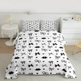 thumbnail image 2 of Manfei Ribbon Bow Bowtie King Size Comforter Sets,Black Heart Print Bedding Comforter Set,Princess Bowknot Bedding Set For Child,Ultra Soft Home Decor Reversible,3 Pieces, 2 of 8