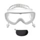 thumbnail image 3 of Gafas de natación para adultos, anchas, de silicona, portátiles, para deportes acuáticos. blanco, 3 of 9