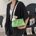 thumbnail image 4 of Bolso de hombro para mujer, cartera pequeña de piel, bolso plisado con cuerpo cruzado informal, 4 of 5