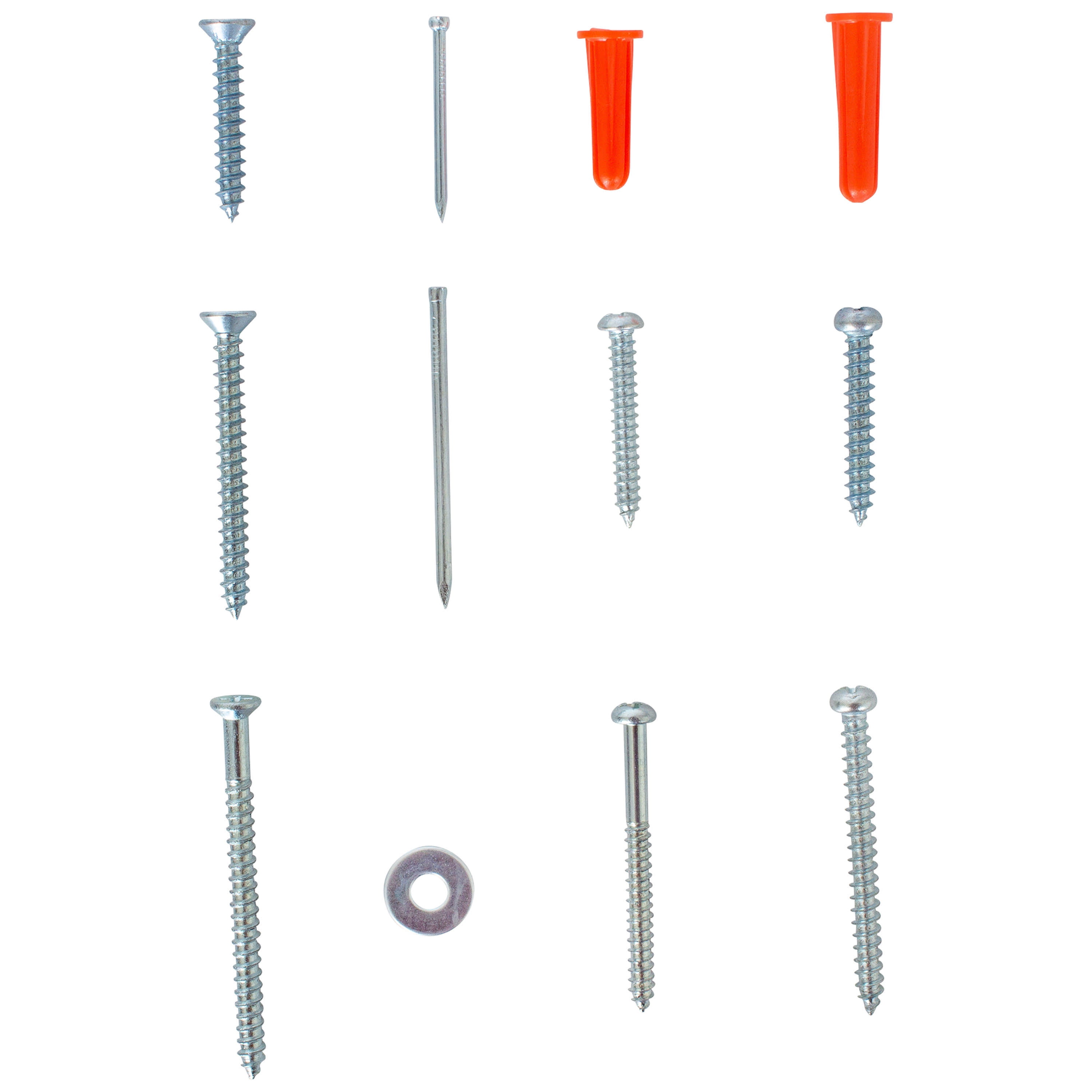 Hyper Tough 500-Piece Zinc Plated Steel Screw and Anchor Fastener