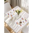 thumbnail image 5 of Orange Purple Diamond Placemats Set of 4, Modern Geometric Middle Century Placemats for Dining Table, Place Mats for Kitchen Tabletop, Waterproof Wipeable Dining Table Mats Set, 5 of 9