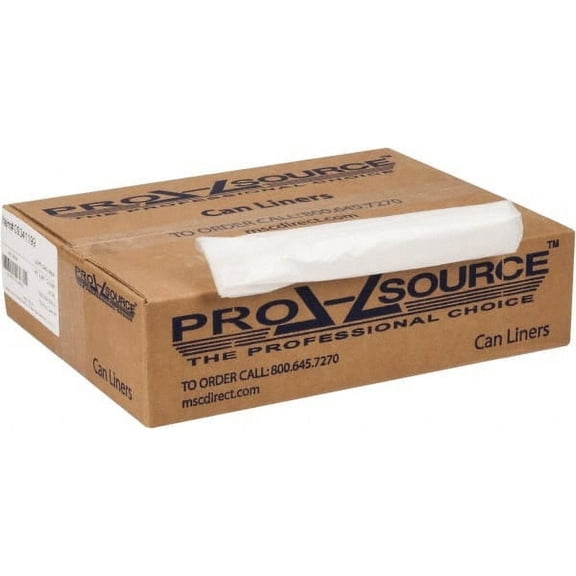 PRO-SOURCE 45 Gal 0.8 mil Household/Office Trash Bag 40" Wide x 46" High, Clear