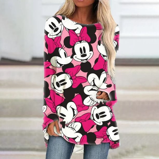Fall 2022 Elegant Women's Disney Mickey Mouse Print Sweatshirt 3D Print Streetwear New Women's Design Tee DressXL Gao Jinjia LED