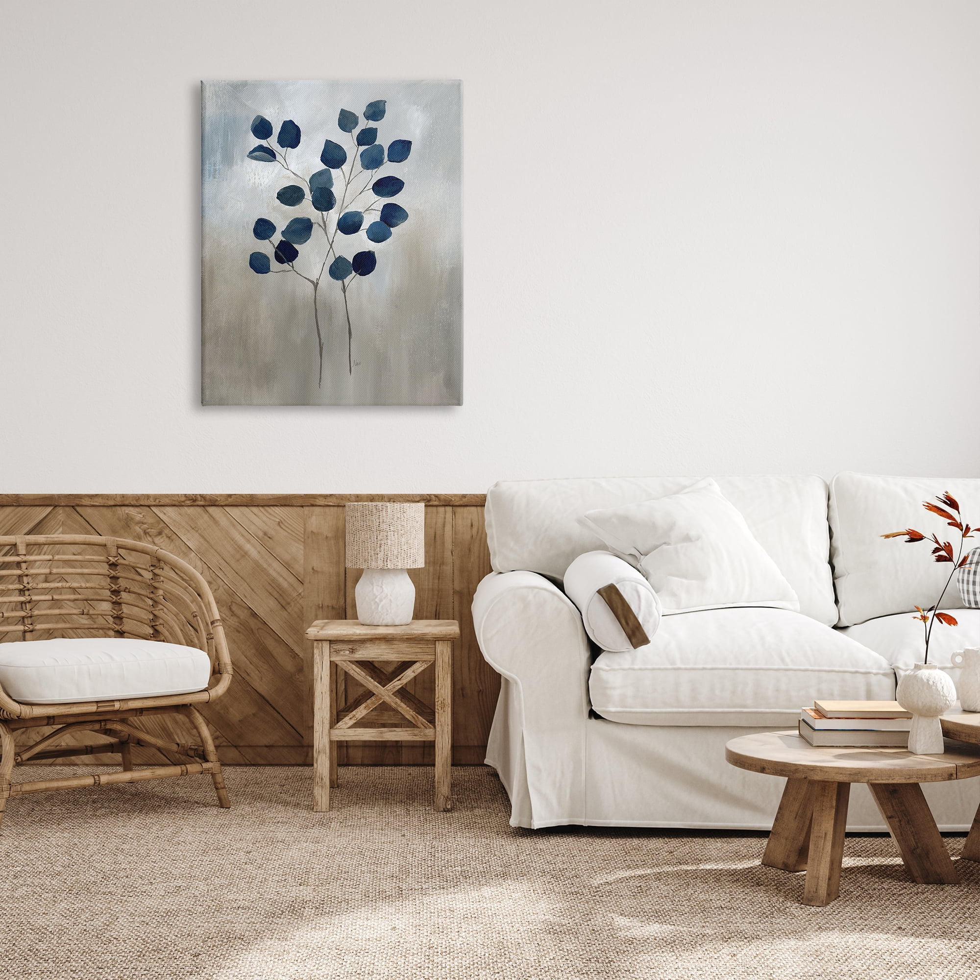 Stupell Industries Modern Plant Sprouts Botanical & Floral Painting Gallery Wrapped Canvas Print Wall Art, 30 x 40