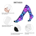 thumbnail image 5 of Lsque Flower Happy Skull Pattern Sport Compression Socks for Men & Women 15-20 mmHg Knee High Nurse Pregnant Running Medical and Travel Athletic, 5 of 6